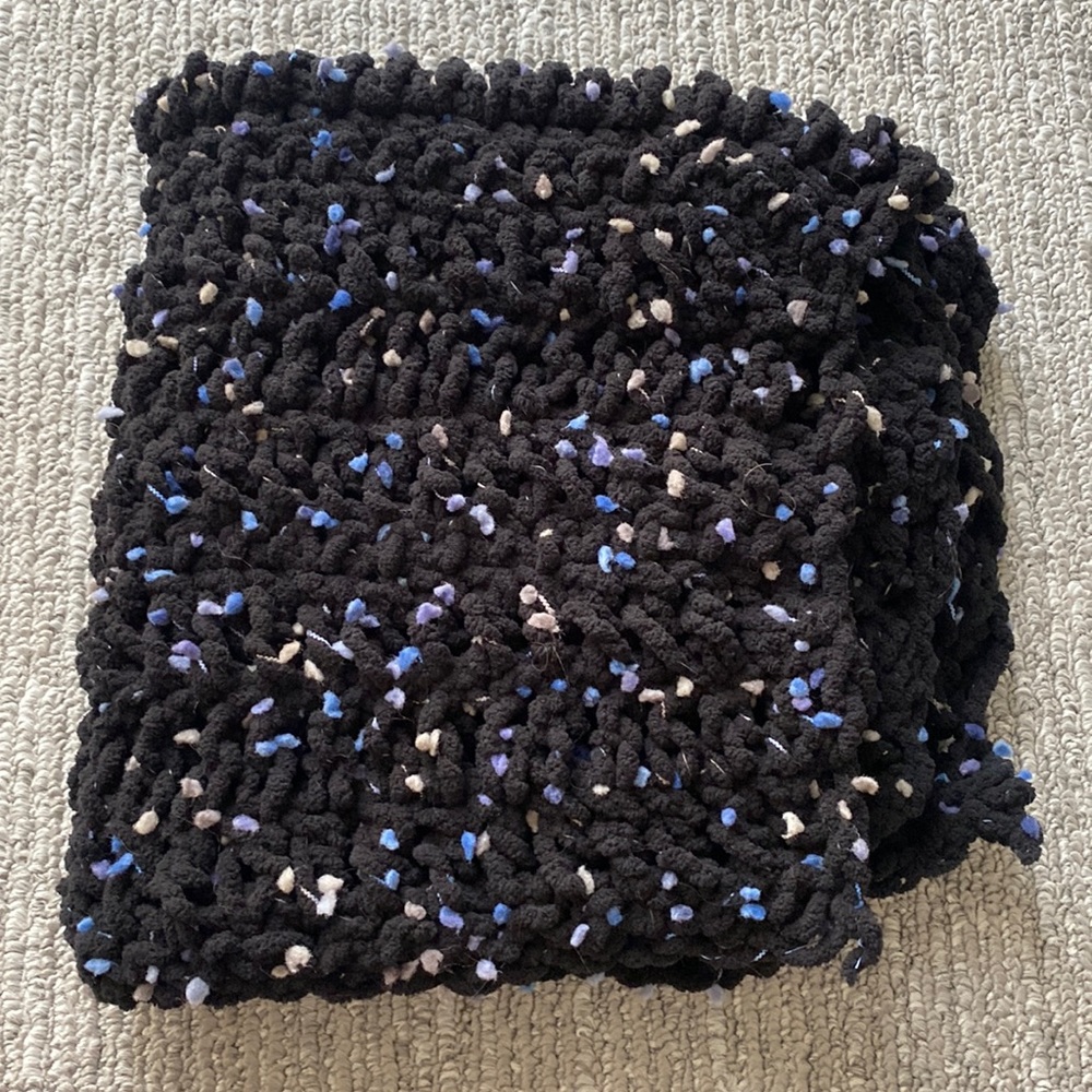 Super cozy hand crocheted pet blanket